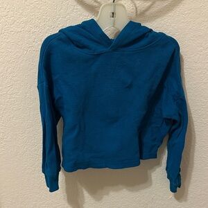 3/30$ Hanna Andersson Teal Hooded Sweater